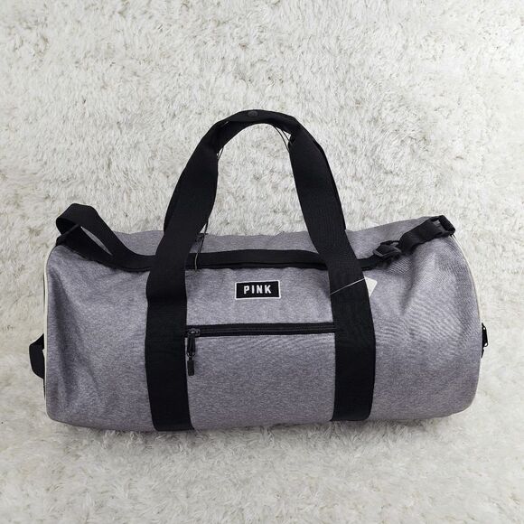 Victoria's Secret Handbags - NWT Victoria's Secret Gray Black Duffle Gym Bag NWT
